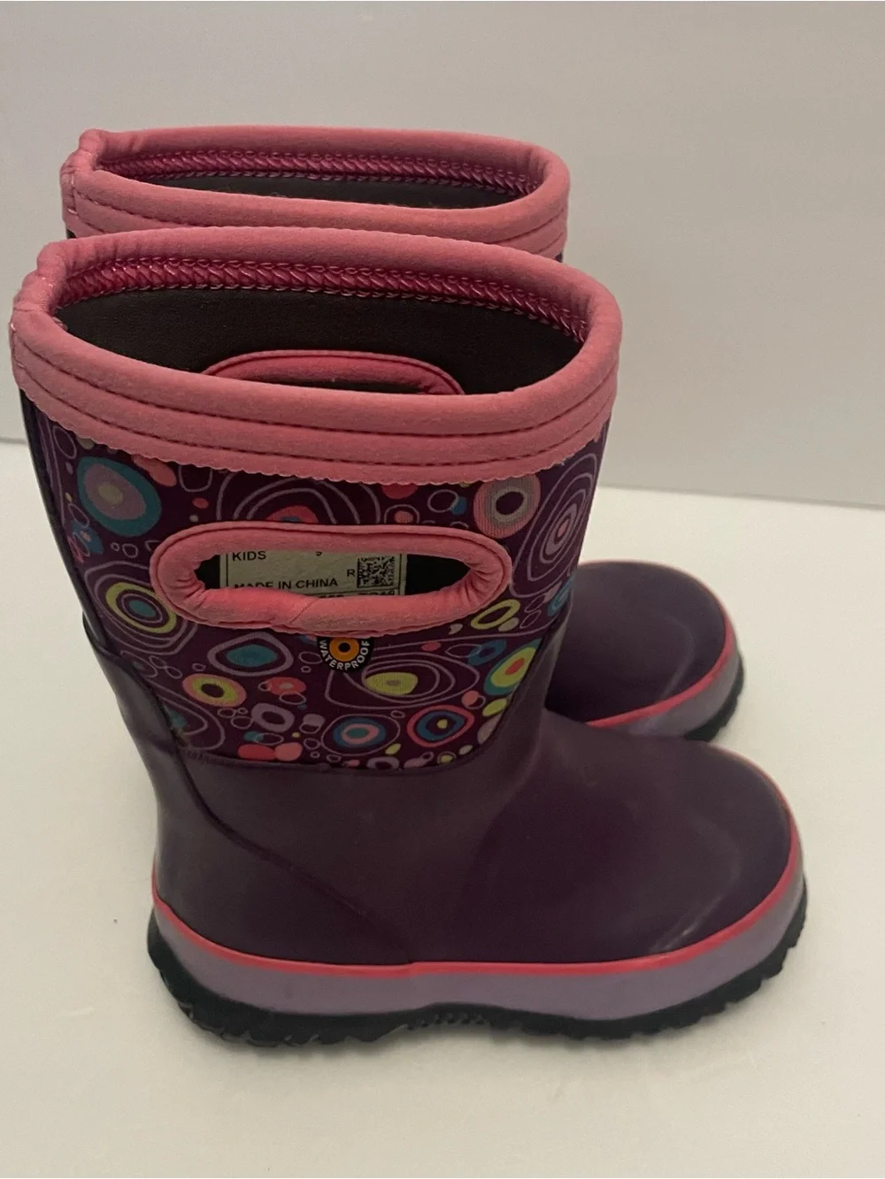 Girls Purple Bogs K Grasp Circle 78661-540 Insulated Waterproof Youth Size 9